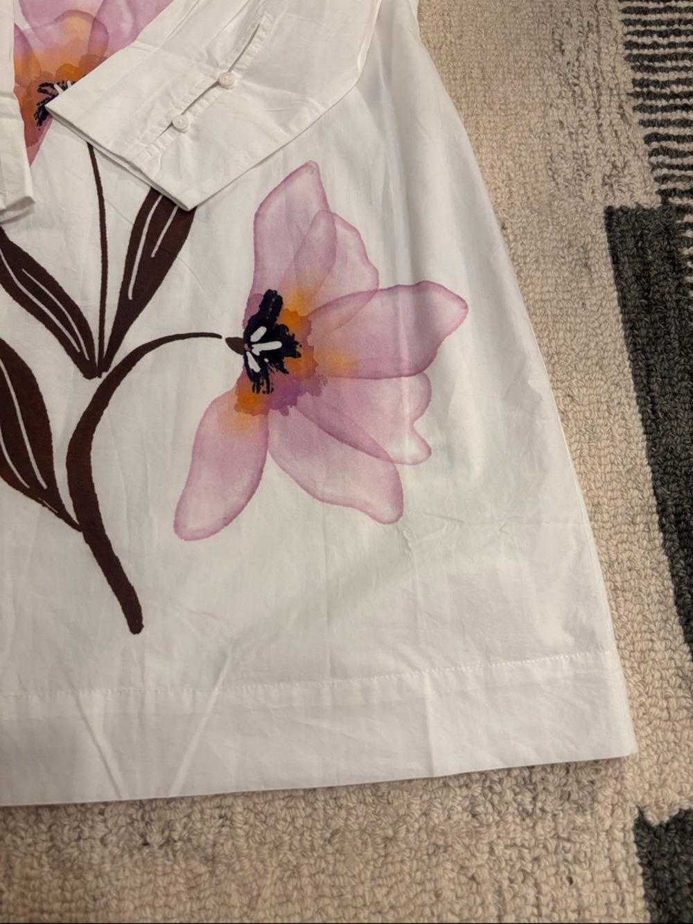 Cleobella White Pink Floral Midi Dress Small - Picture 10 of 16